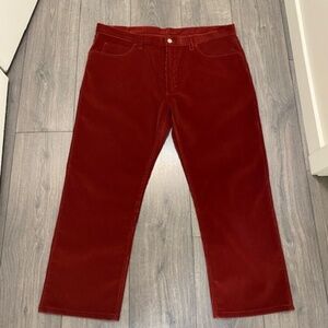 Loro Piana Men's Straight Leg Rust Cords Size US 40